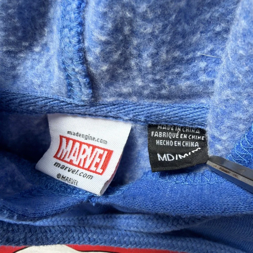 Marvel Comics Captain America Mad Engine Men's Blue Sweatshirt Sweatpants Set M